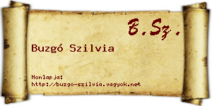 Buzgó Szilvia névjegykártya