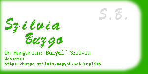 szilvia buzgo business card